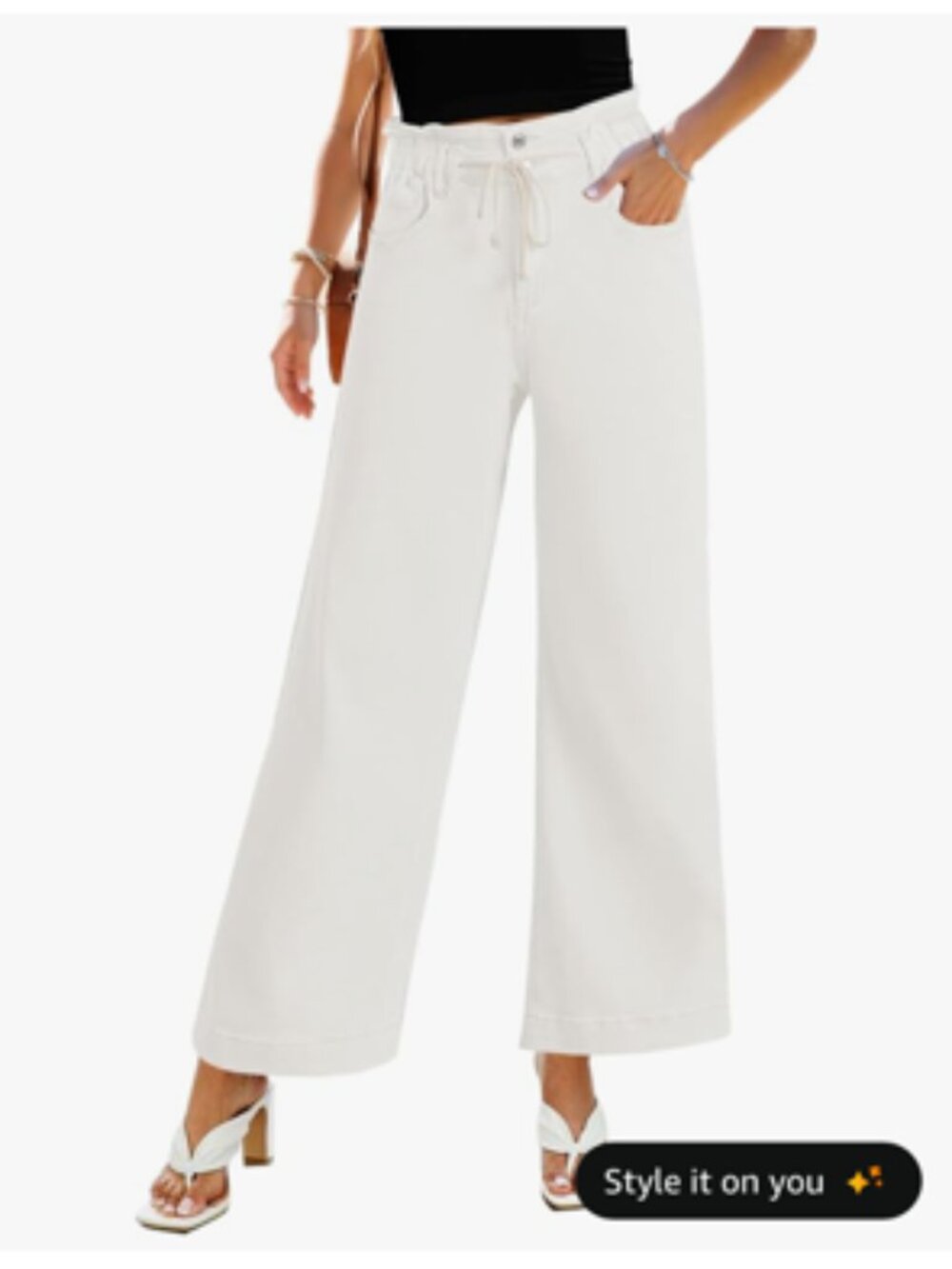 GRAPENT Wide Leg Jeans for Women Stretch